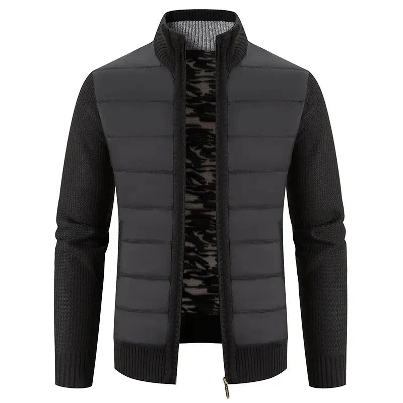 Joseph Veste Hybride Homme – Tricot & Matelassé avec Col Montant, Fermeture Éclair & Style Moderne