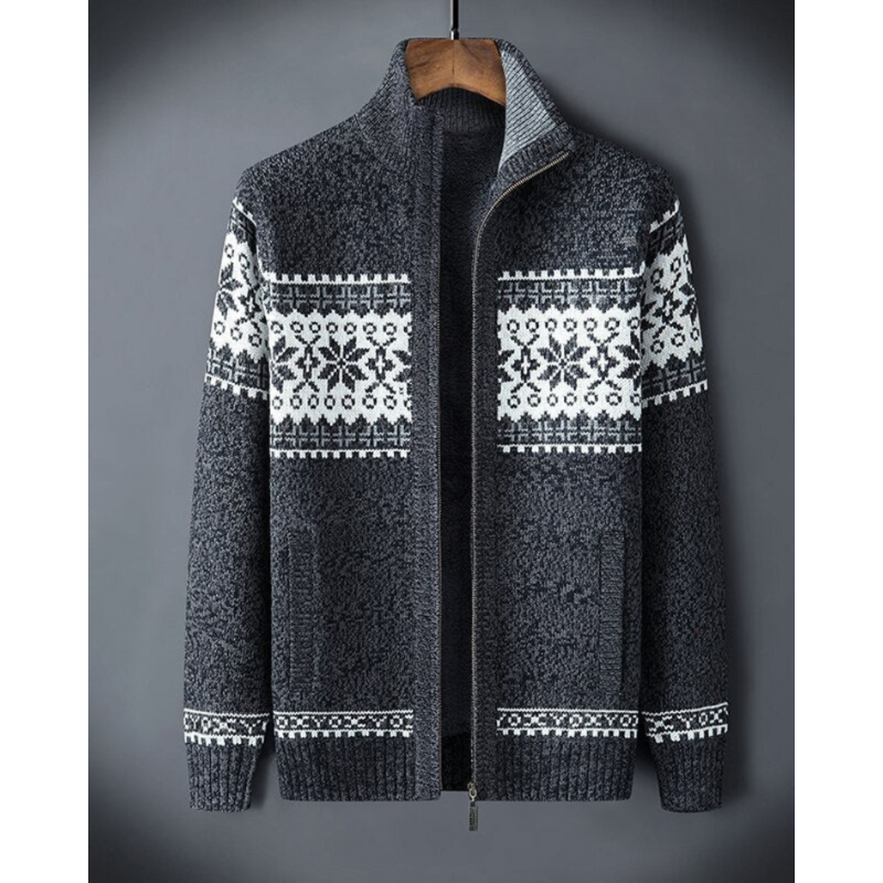 Xandor Nordic Herren Fleece-Weste mit Reißverschluss – Warme & Atmungsaktive Strickfleece-Jacke