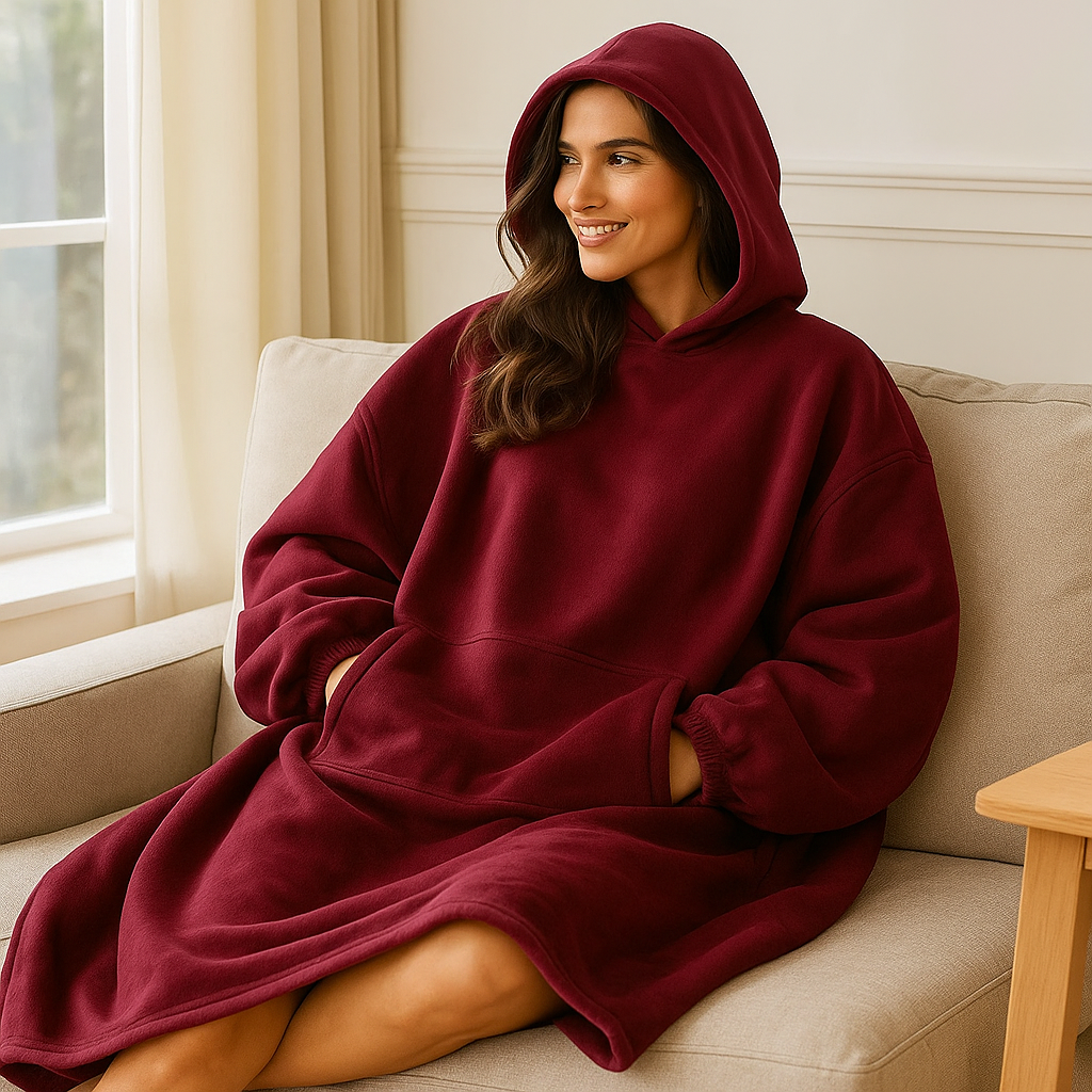 Malia Women's Hooded Blanket – Ultra-Soft Fabric, Loose Fit & Cozy Warmth