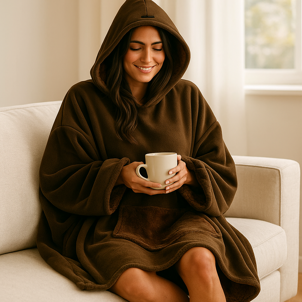 Malia Women's Hooded Blanket – Ultra-Soft Fabric, Loose Fit & Cozy Warmth