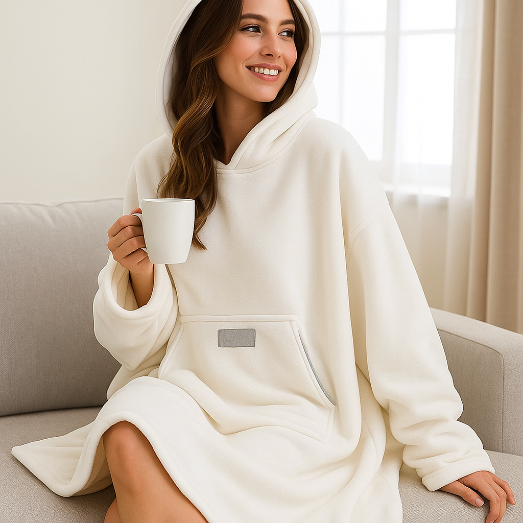 Malia Women's Hooded Blanket – Ultra-Soft Fabric, Loose Fit & Cozy Warmth