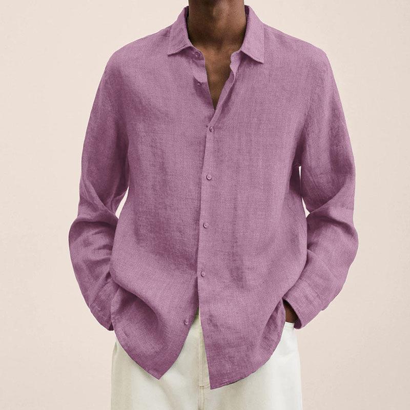 Camicia Giovanni Man - Lin traspirante, maniche lunghe, design classico ed elegante