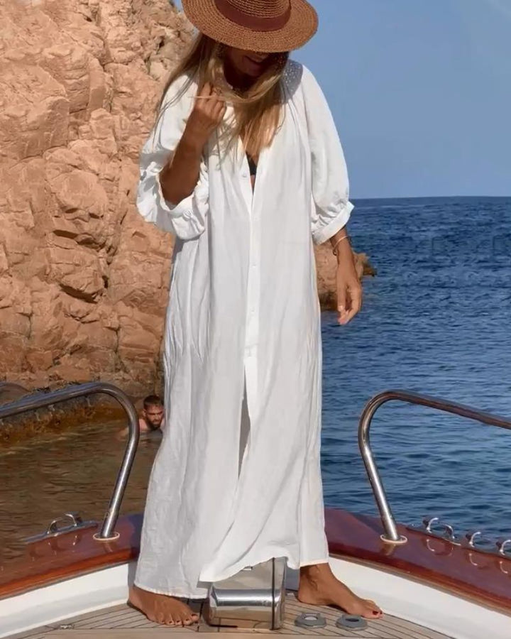 Miranda Robe Décontractée Femme – Tissu Coton Doux & Coupe Ample pour un Confort Élégant