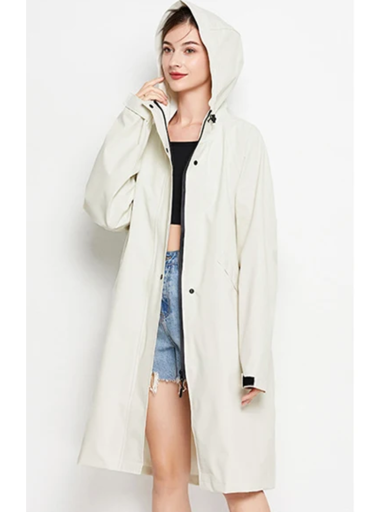 Malia Geacă de damă impermeabilă – ușoară, rezistentă la vânt, cu glugă ajustabilă și buzunare practice