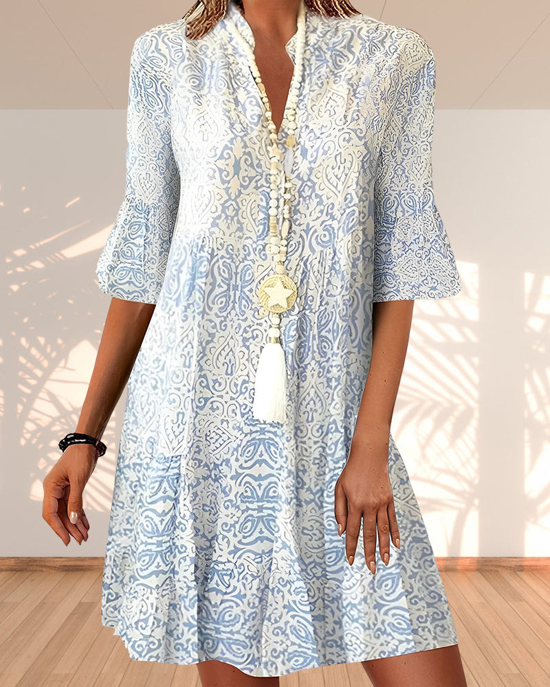 Robe Femme Grace – Élégante Robe Imprimée avec Coupe Flatteuse & Tissu Luxueux Respirant