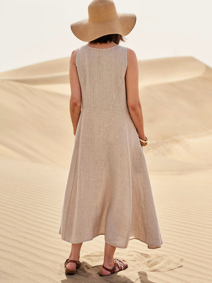Elise Robe Coton Femme – Douce, Respirante & Poches Pratiques pour Confort Quotidien