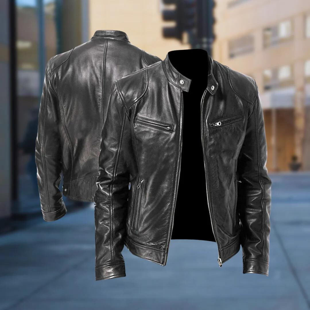 David Homme Veste en Cuir – Blouson Élégant & Durable au Style Moderne et Confortable