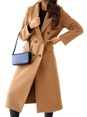 Vivian Manteau Croisé pour Femme – Veste d’Hiver Élégante et Chaude avec Doublure Douce et Coupe Raffinée