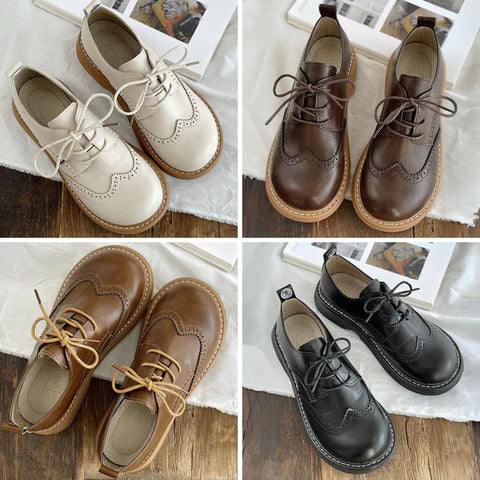 Liza Chaussures Femme – Oxford Style Richelieu Élégantes avec Détails Brogue & Confort
