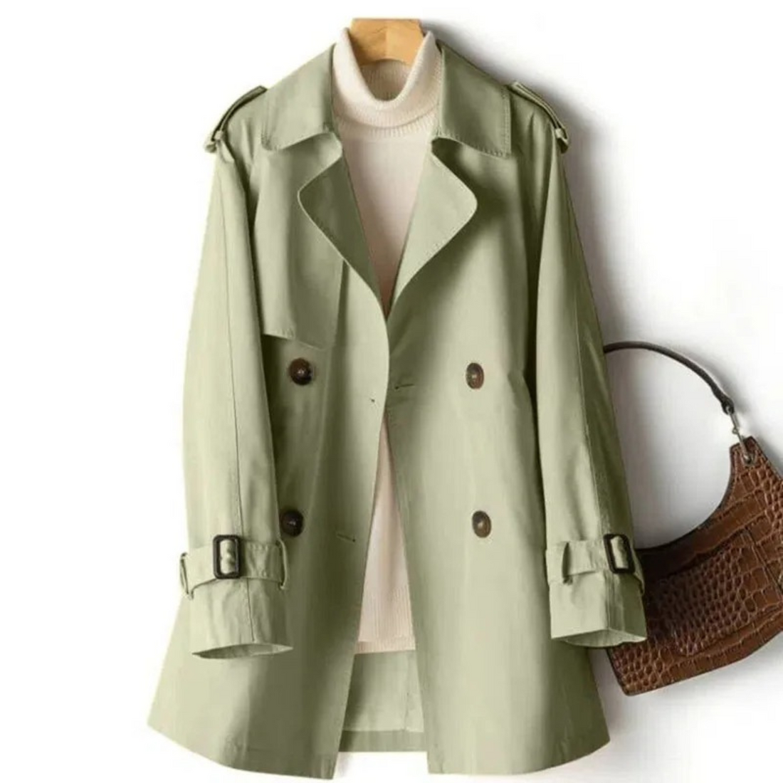 Manel Manteau Femme – Trench-Coat Décontracté Élégant au Style Moderne & Confortable