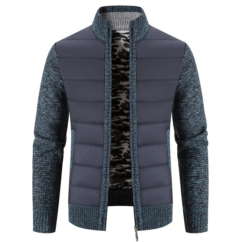 Joseph Veste Hybride Homme – Tricot & Matelassé avec Col Montant, Fermeture Éclair & Style Moderne