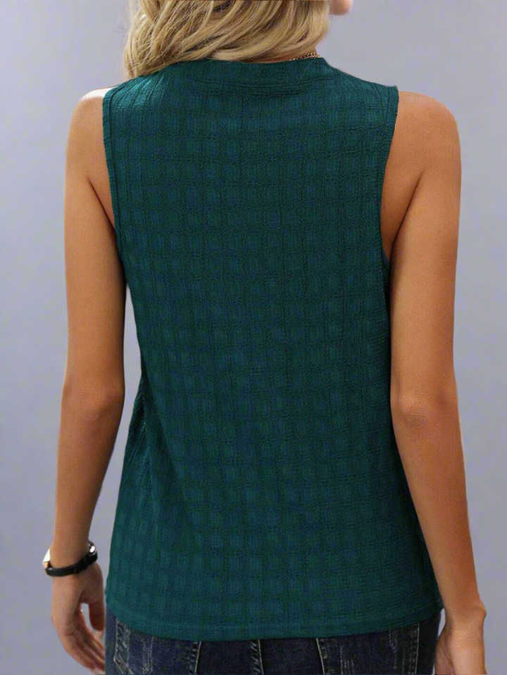 Ava Haut Femme – Top Sans Manches Léger en Tissu Stretch avec Coupe Élégante & Polyvalente