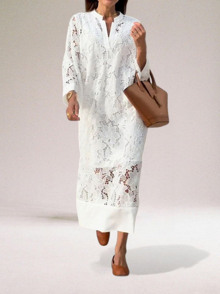 Jennylyn Maximum Women's Dress - lungo abito in pizzo arioso, estate estiva e comfort traspirante