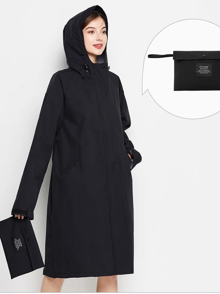 Malia Geacă de damă impermeabilă – ușoară, rezistentă la vânt, cu glugă ajustabilă și buzunare practice