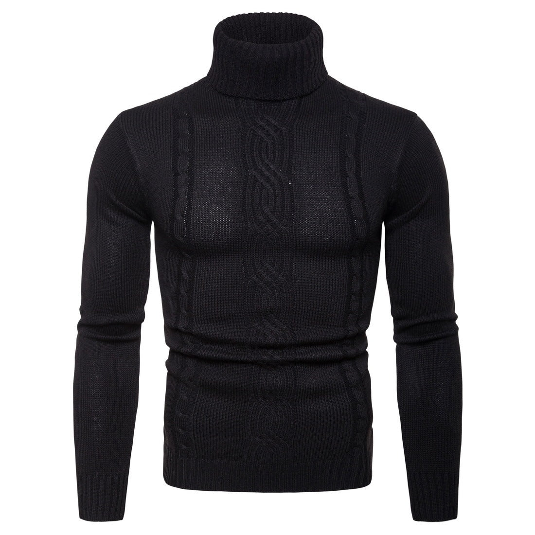 Martin herre rullekrave sweater – tyk klassisk og varm kabelstrikket sweater