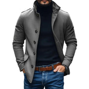 Ravero Cappotto Lungo Uomo – Taglio Slim Elegante con Chiusura Classica Invernale