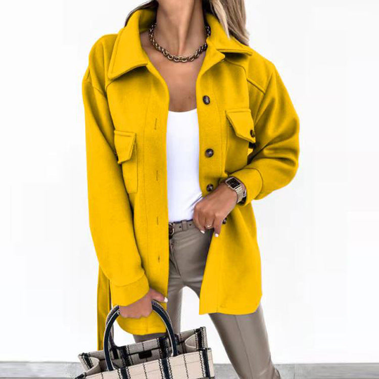 Marise Femme Veste – Élégante Veste Coton-Polyester avec Col Classique & Boutons