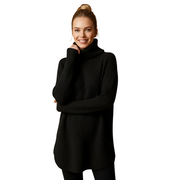 Gelly Maglione a Collo Alto Donna – Tunica Lavorata a Maglia Elegante con Taglio Ampio per l’Inverno