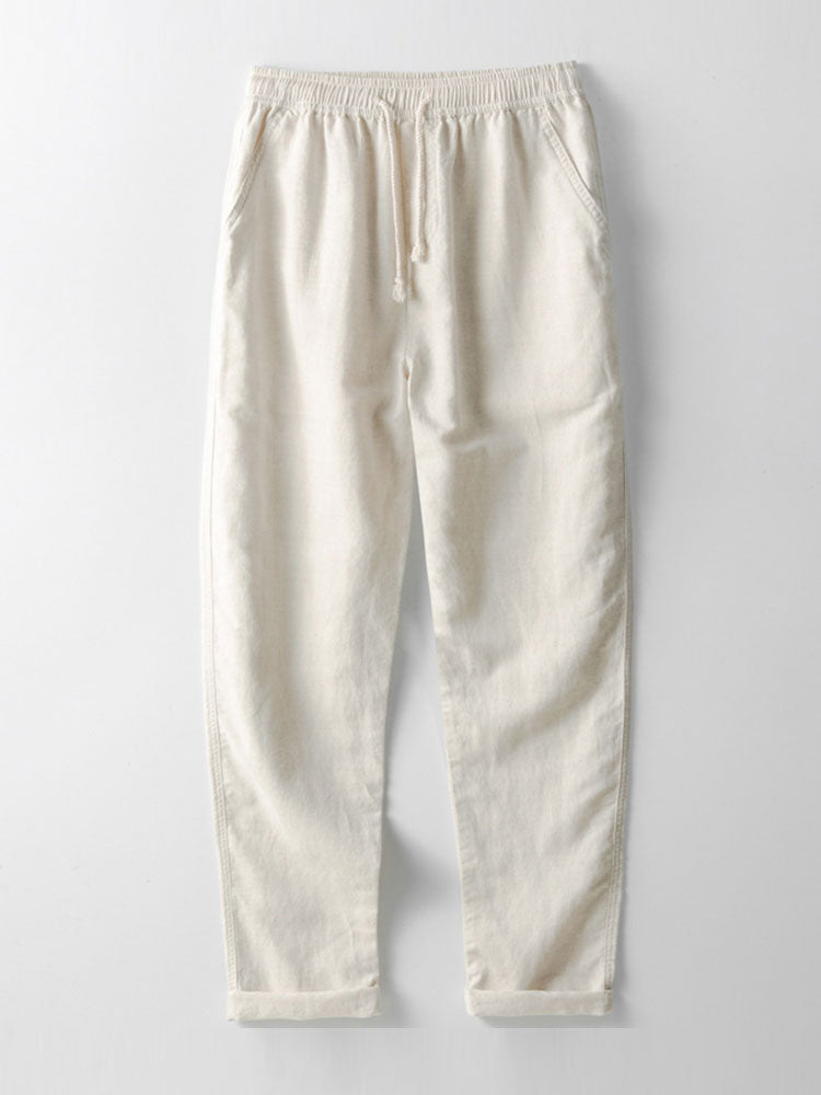 Set estivo per uomini di Richard - Look di lino traspirante con maniche corte e pantaloni comodi