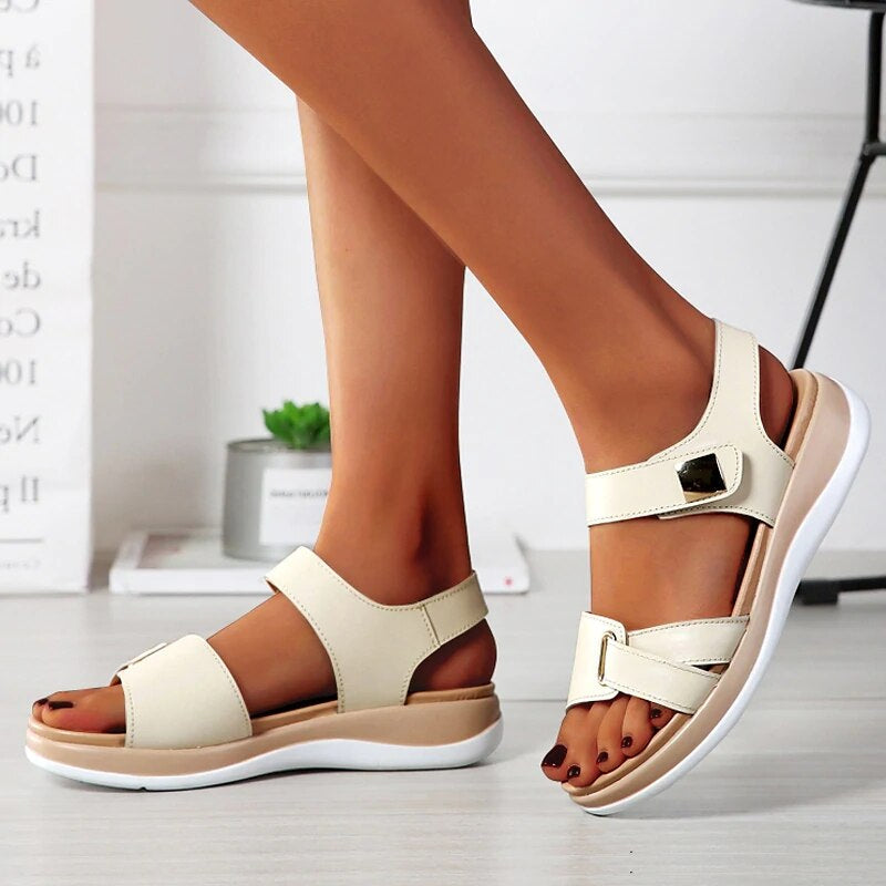 Sandalias de mujeres de Grace: cómodas sandalias con bucle ajustable y suela de soporte
