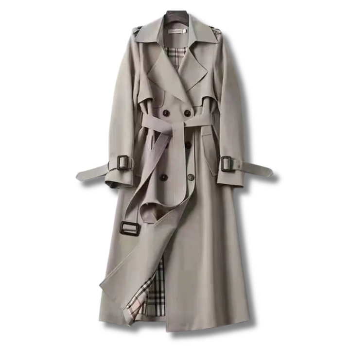 Emilia Trench Femme Élégant – Manteau Long Chic & Polyvalent pour Toutes Saisons