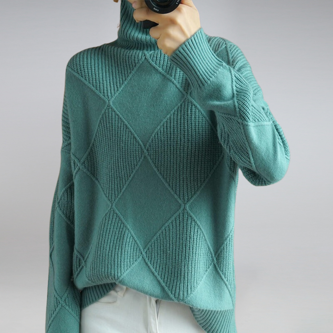 Haley Pull Femme – Pull Doux à Col Roulé Chaud & Élégant pour l’Automne et l’Hiver