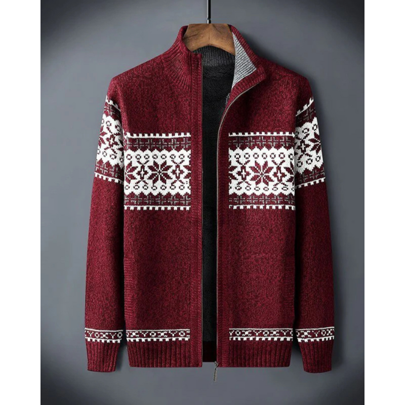 Xandor Nordic Herren Fleece-Weste mit Reißverschluss – Warme & Atmungsaktive Strickfleece-Jacke