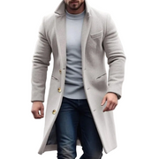 Abrigo Arthur para Hombre en Lana Mezclada – Chaqueta Elegante con Cuello Clásico y Bolsillos