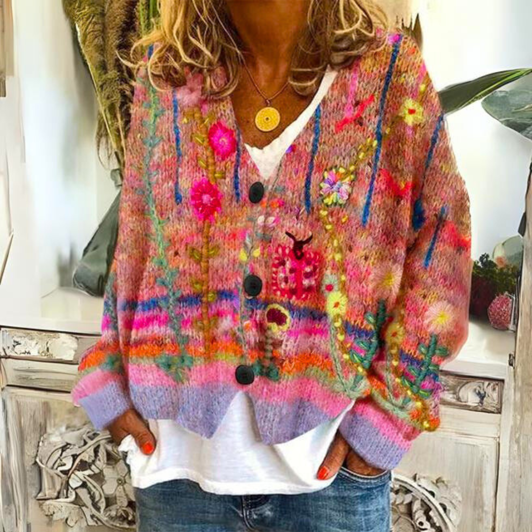 Marie Femme Cardigan Mohair – Gilet Luxueux & Doux au Style Élégant et Confortable