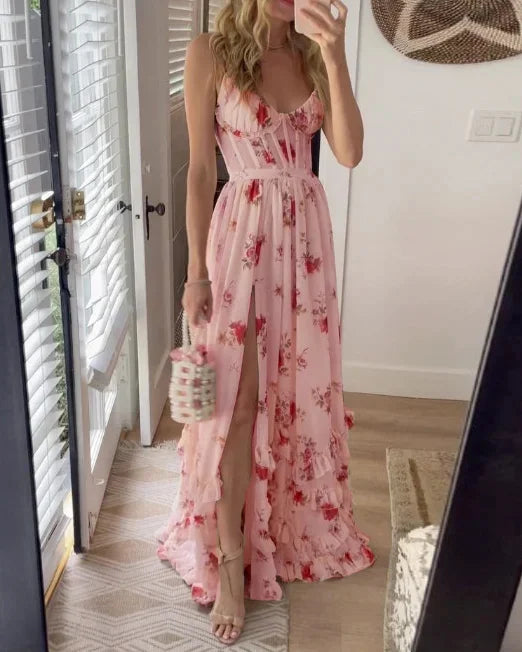 Amelia Robe Maxi Femme – Robe Fleurie Légère avec Coupe Romantique & Look Élégant