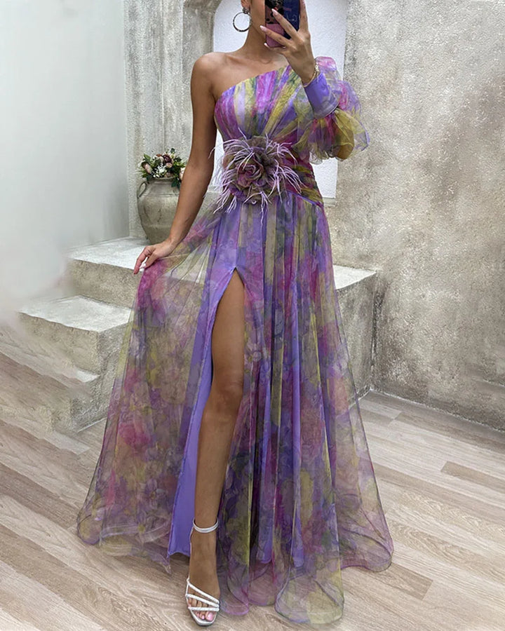 Eunice Robe de Soirée Longue Femme – Robe Maxi Élégante en Tissu Léger pour l’Été