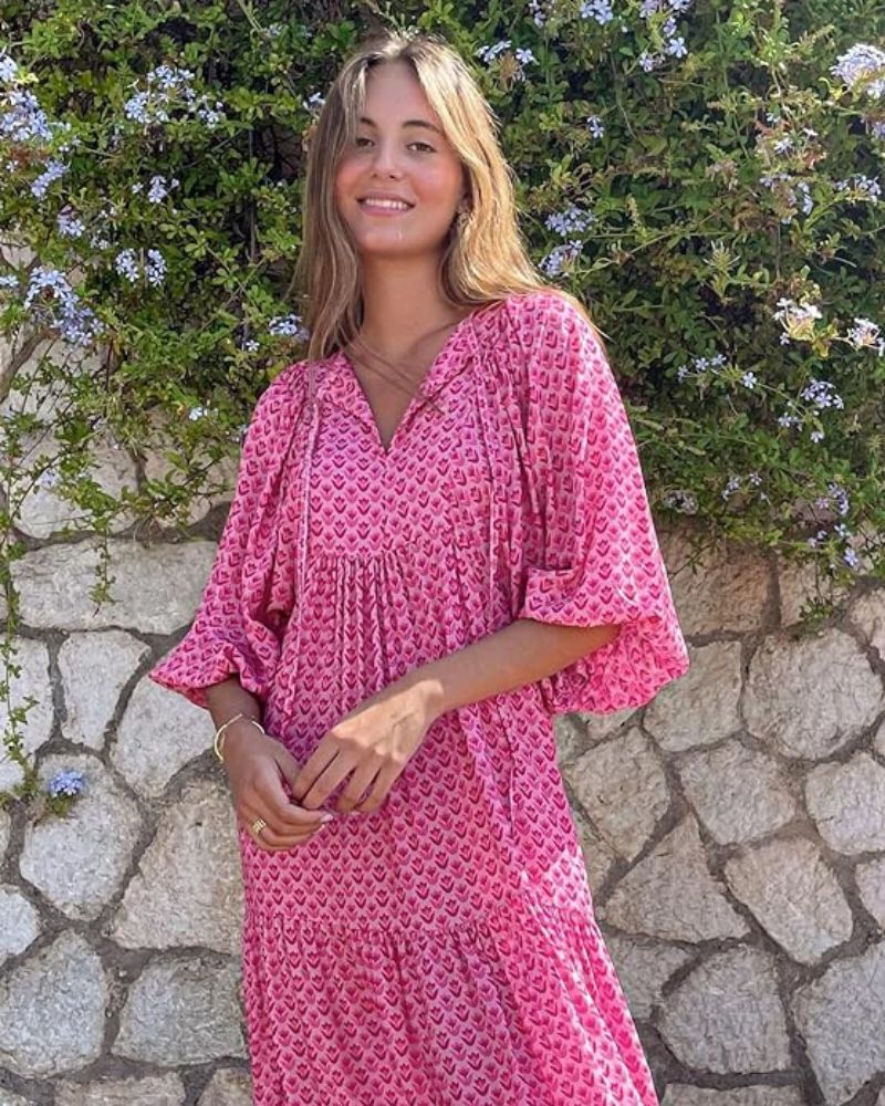 Sandy Robe Longue Femme – Style Polyvalent avec Tissu Léger & Élégance Intemporelle