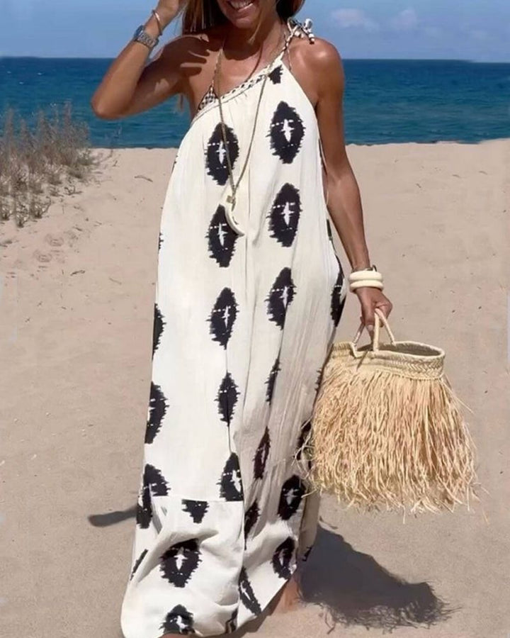 Sienna Robe Longue Femme – Coupe Asymétrique Chic & Tissu Léger Idéal pour l’Été