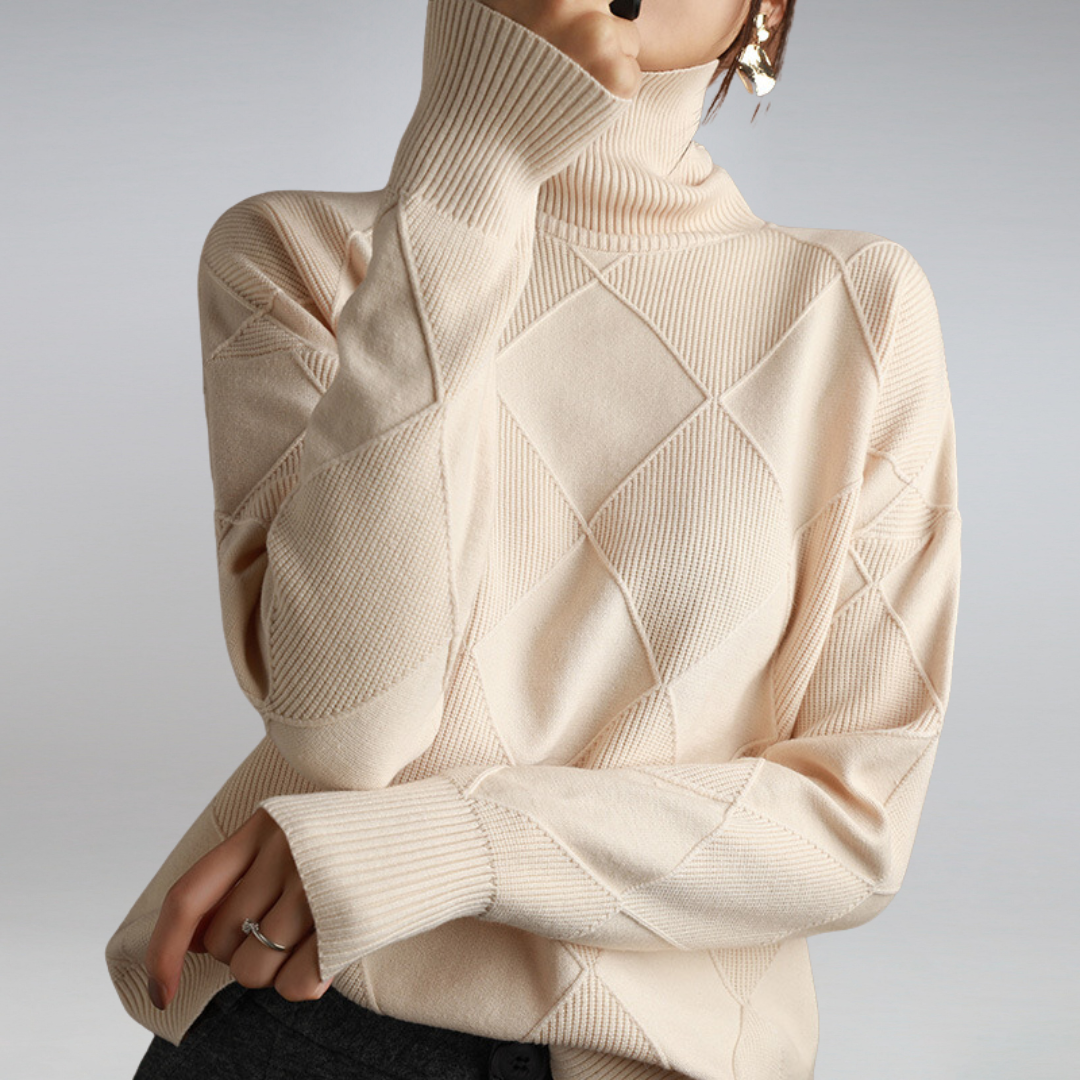 Haley Pull Femme – Pull Doux à Col Roulé Chaud & Élégant pour l’Automne et l’Hiver