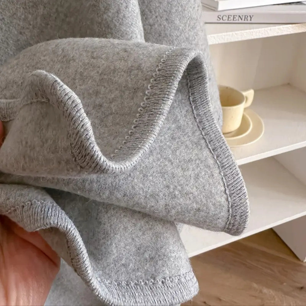 Vivian Manteau Cape Damska – Elegancki zimowy poncho przeciwwiatrowy z miękkich i ciepłych mikrowłókien