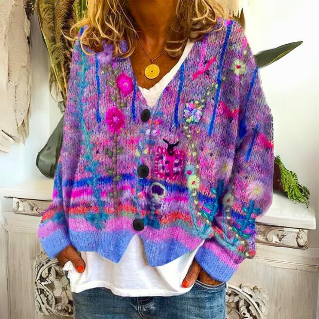 Marie Femme Cardigan Mohair – Gilet Luxueux & Doux au Style Élégant et Confortable