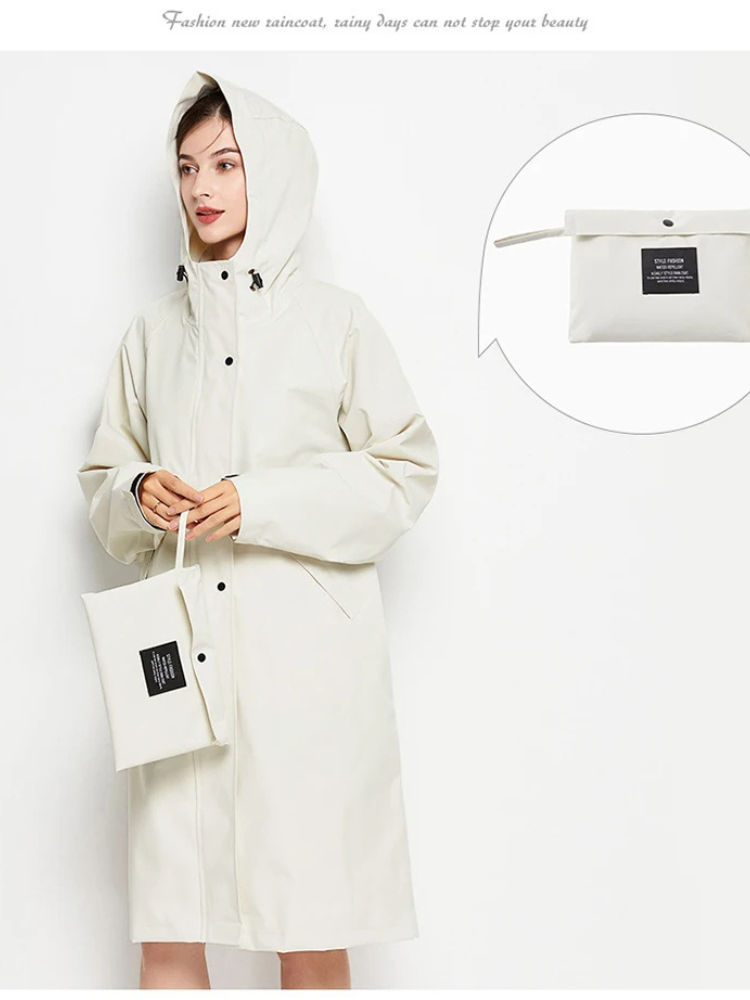 Malia Geacă de damă impermeabilă – ușoară, rezistentă la vânt, cu glugă ajustabilă și buzunare practice