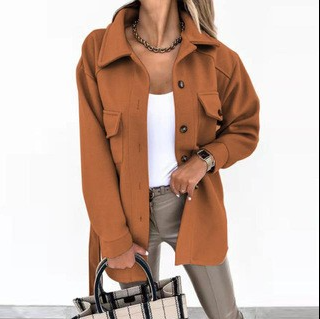 Camicia oversize da donna Kayleigh – Beige, vestibilità dritta, stile chic e casual