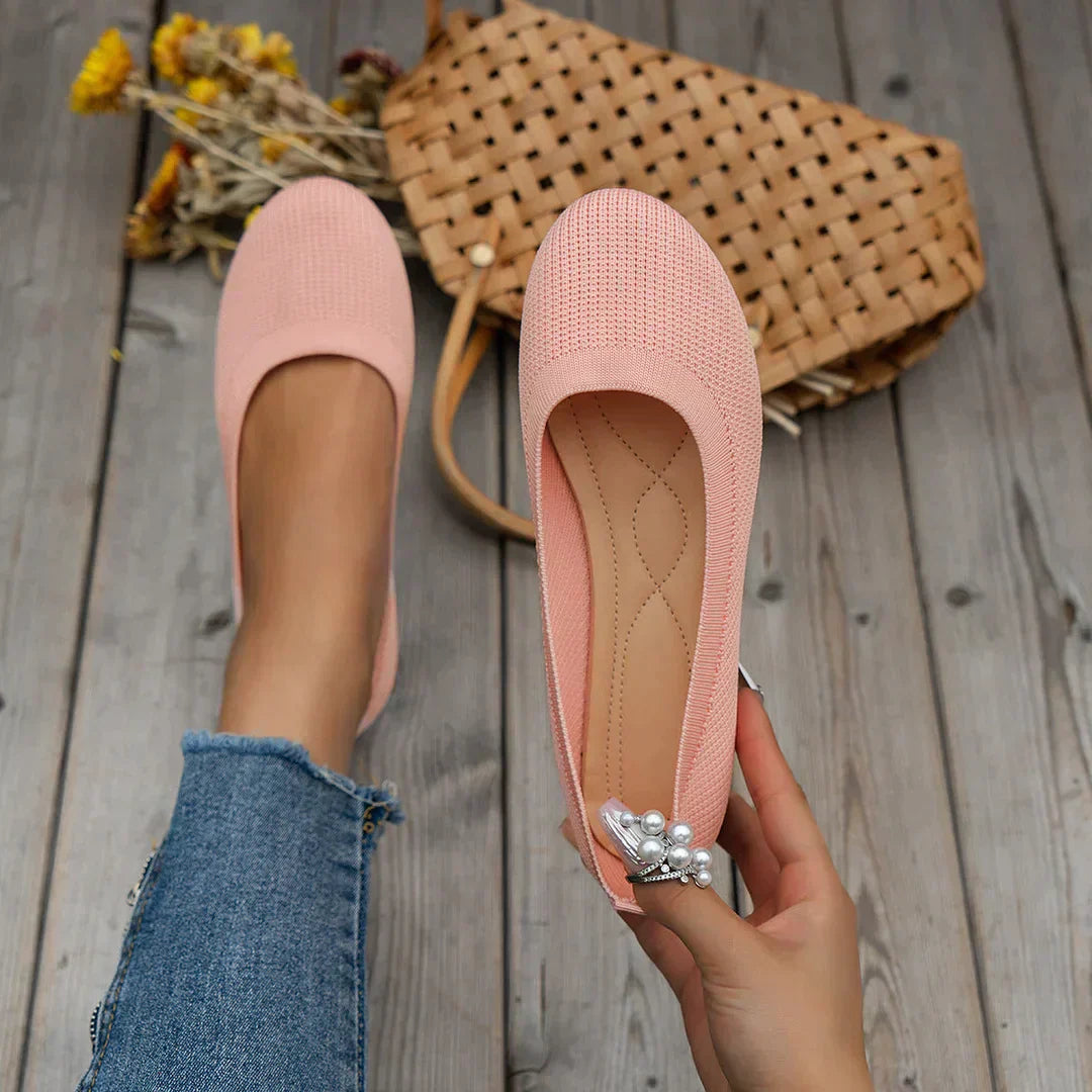Karen Women's Moccasins - Comode ballerine in mesh con materiale traspirante e di design della luce