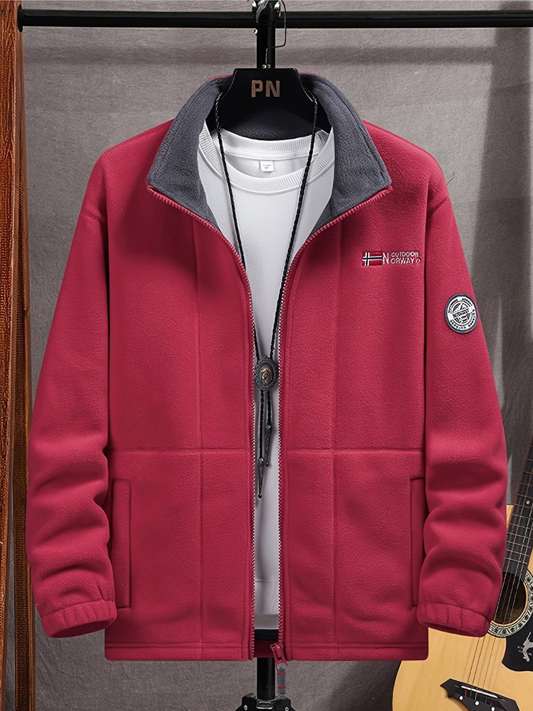Julius Veste Polaire Outdoor Homme – Douce, Chaude & Légère avec Col Protecteur