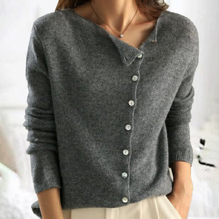 Heather Cardigan Femme – Gilet Élégant en Laine Fine avec Fermeture Chic & Confort Luxueux