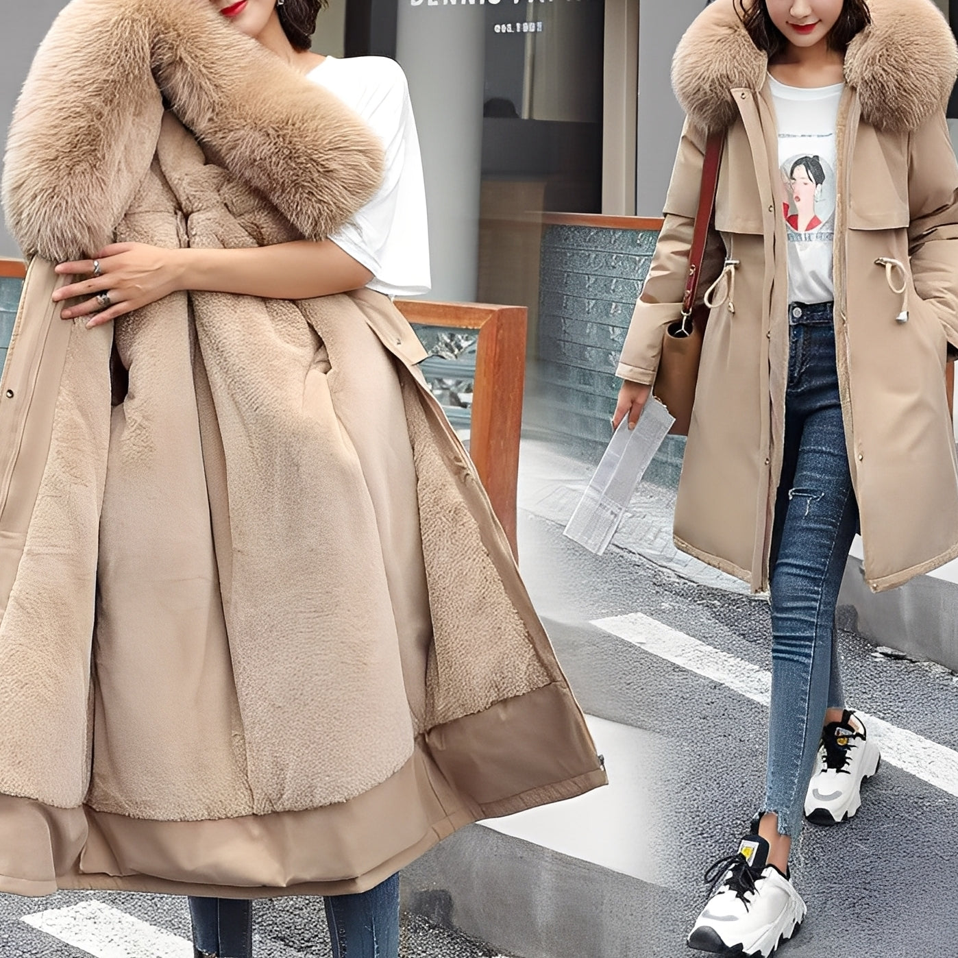 Evette Manteau Mujer – Chaqueta Acolchada Caliente con Capucha y Relleno Cómodo para Invierno