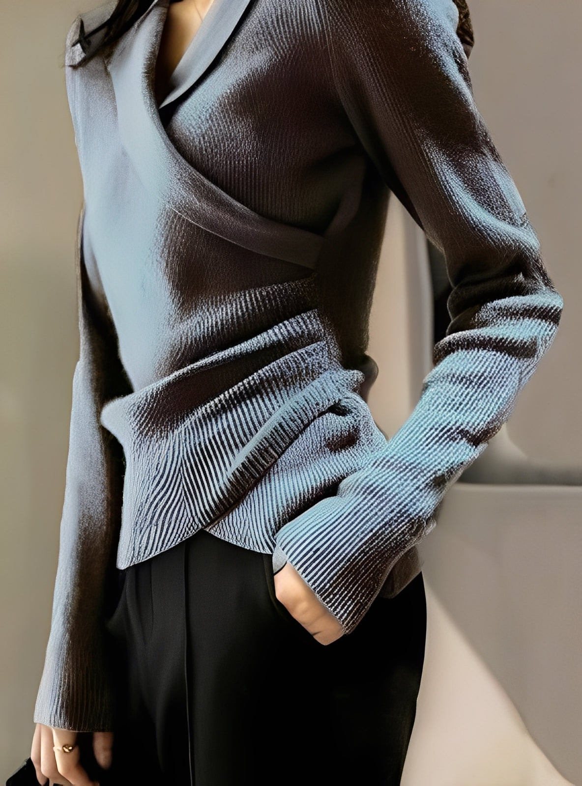 Kaelee sweter z dzianiny wełnianej dla kobiet – miękki i ciepły sweter o klasycznym kroju na jesień i zimę