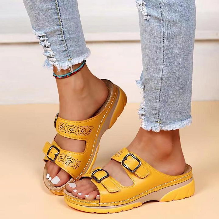Luisa Sandalias para mujeres - Sandalias ortopédicas de verano con Eva & Amorti Gel Sole para alivio del dolor
