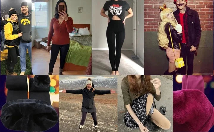 SoftCloud Leggings Doublés Polaire Femme – Pantalon d’Hiver Ultra Chaud et Extensible à Coupe Ajustée