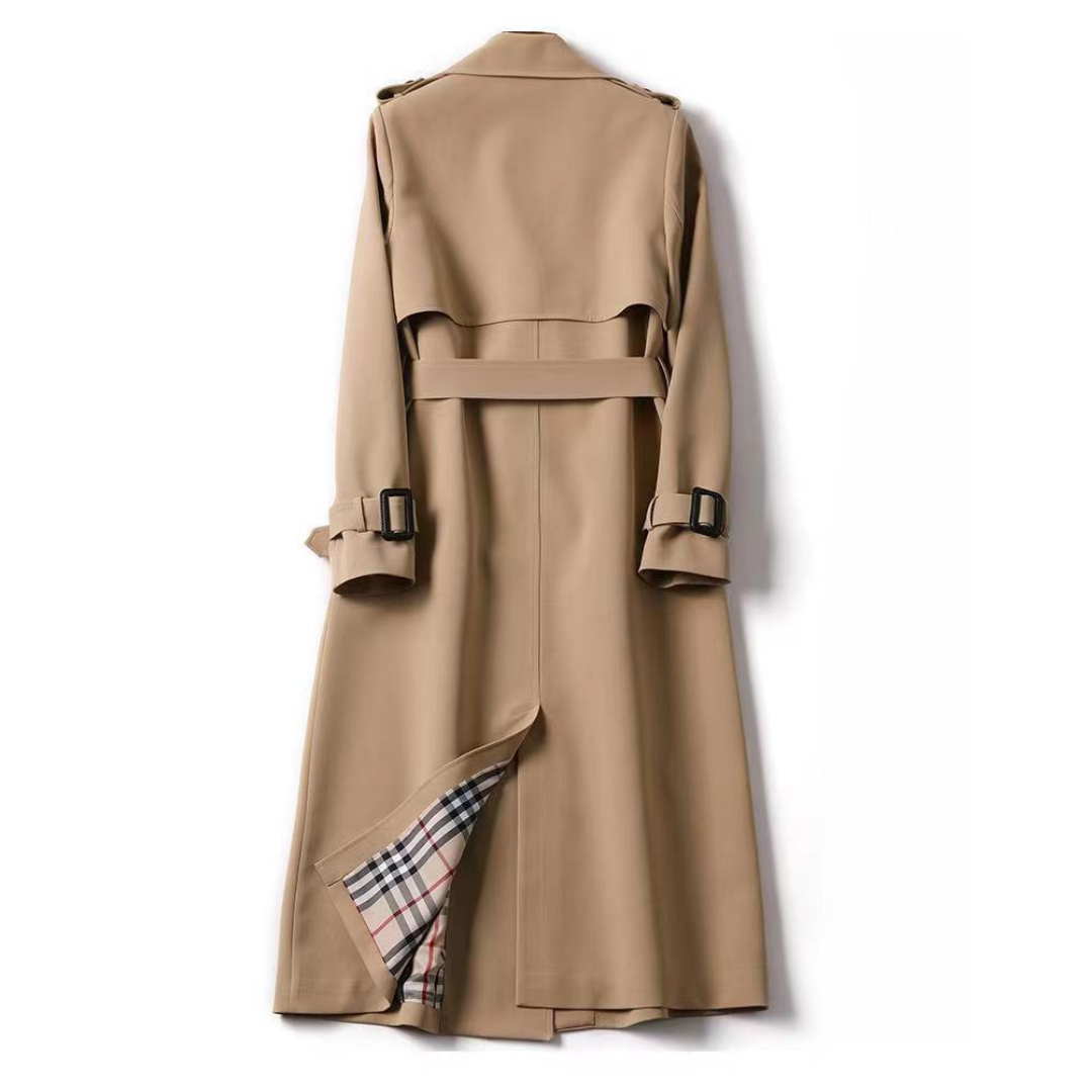 Emilia Trench Femme Élégant – Manteau Long Chic & Polyvalent pour Toutes Saisons