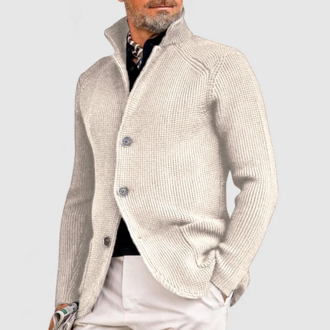 Thom Veste Homme – Cardigan Tricot Polyvalent Confortable & Élégant au Quotidien