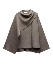 Emma Women's Poncho – Asymmetric Wool, Elegant & Ideal for Winter Warmth