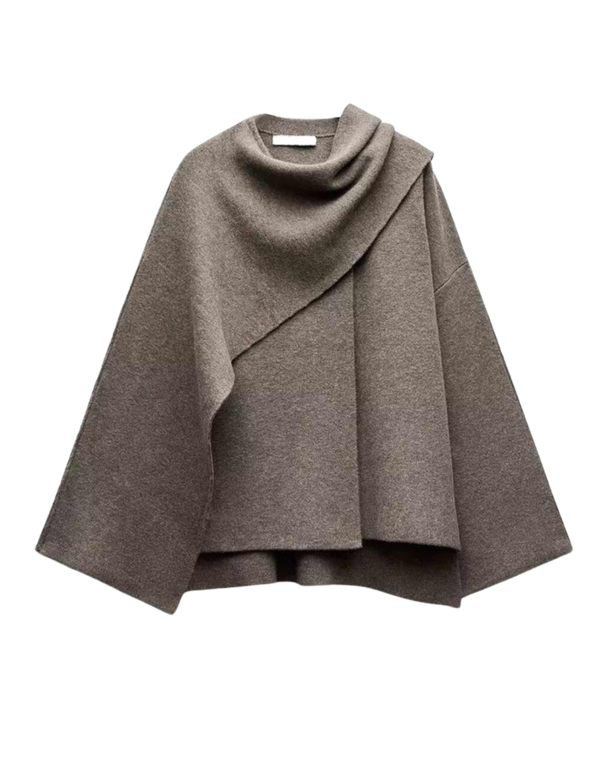Emma Poncho Femme – Asymétrique en Laine, Élégant & Idéal pour la Chaleur Hivernale