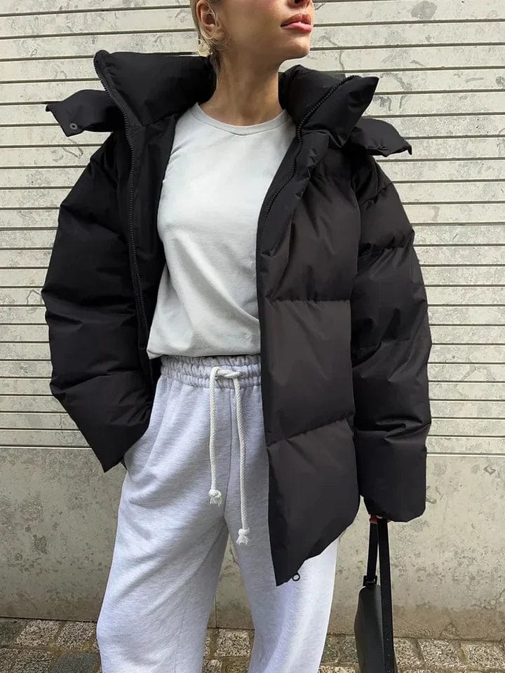 Nava Doudoune Femme Oversize – Veste Matelassée à Col Montant pour Hiver & Streetstyle